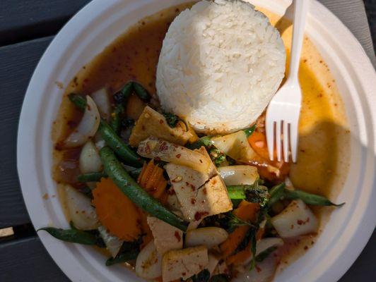 Basil stir fry with tofu