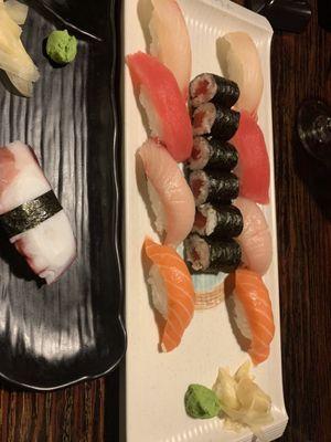 Sushi Regular Platter and Octopus Nigiri