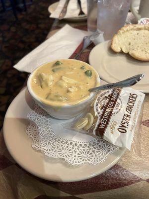 Asparagus and crabmeat soup