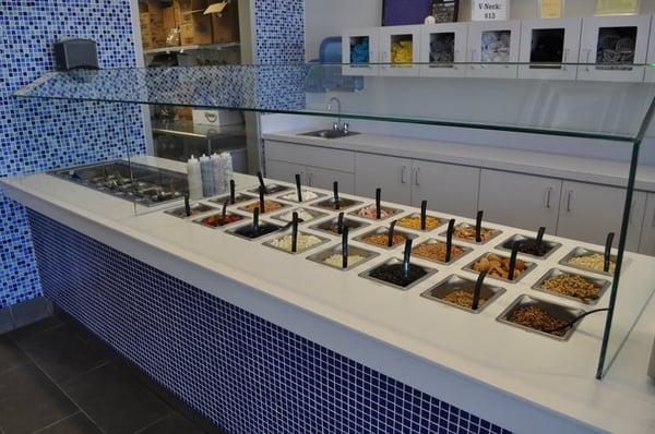 Over 60 toppings, including fresh fruit!