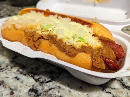 Pool Room hot dog. $3.75.