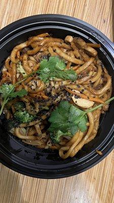 Japanese Pan Noodles with Marinated Steak