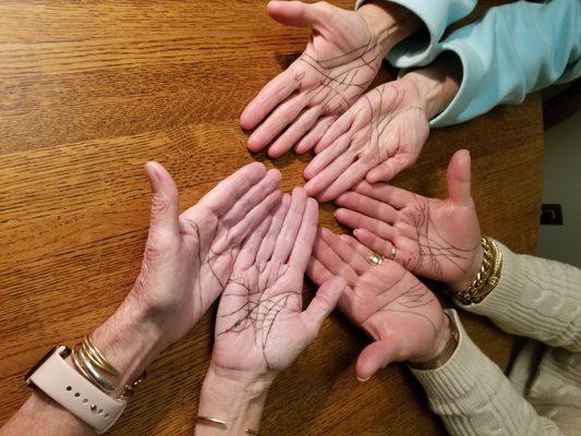 Palm Reading for you and friends. Bring the group!