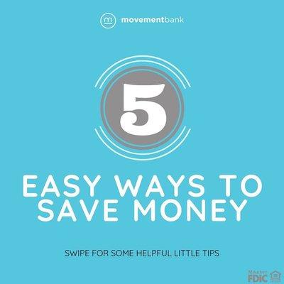 5 easy ways to save money