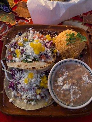 Fish taco plate