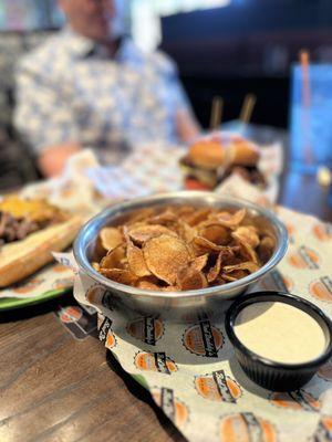 Housemade Potato Chips, double order