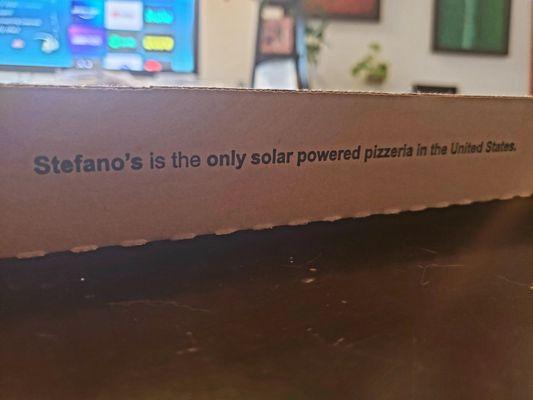 The only solar-powered pizza in the US!!