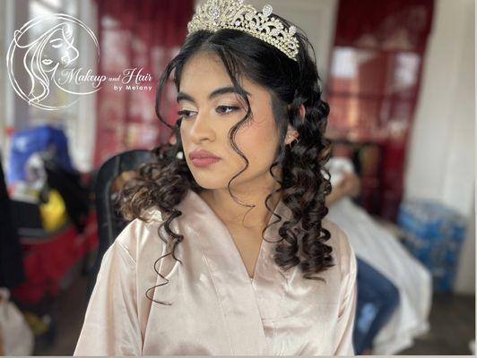 Makeup and hair for quinceañera