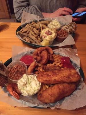 Small Seafood basket & smelt for Friday night fish fry