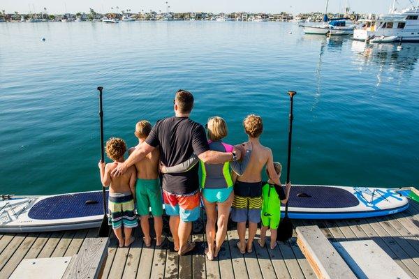 Reconnect with your family and friends on one of our relaxing SUP tours in beautiful Shelter Island, San Diego.