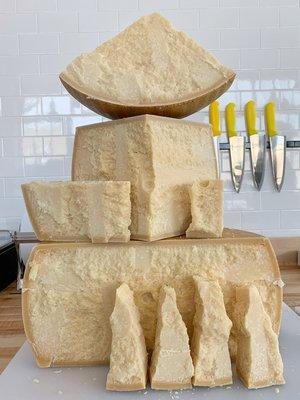 2-year Parmigiano Reggiano DOP. Available in shop every day.