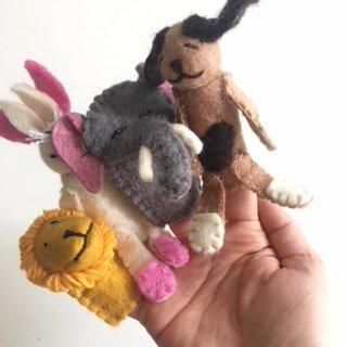 Handmade felt finger puppets