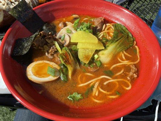 Spicy beef ramen