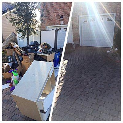 Before and After. We are Long Islands premium Junk Removal service. Call today to CLEAN the Junk out and free up some space. (516)442-8811