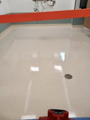 Stripped and waxed floors of a hospital, done by our owner, Mo!