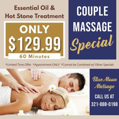 Couple Massage Special ONLY $129.99/h