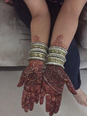 Gorgeous Mehendi Design done by Rachna at RJ Salon!