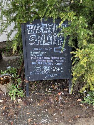 The Hideout Saloon in Mariposa, California