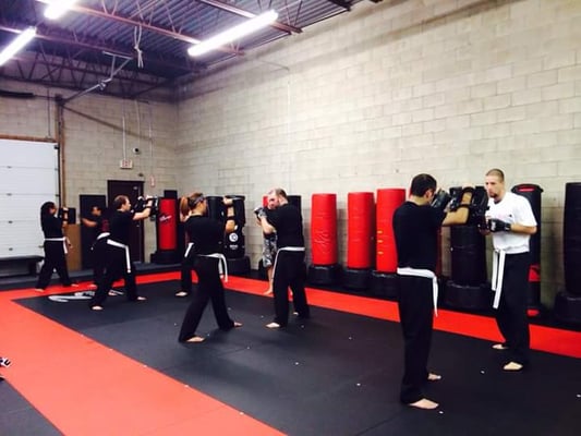 Martial artists hard at work