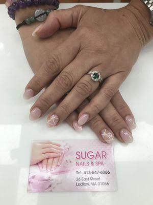 Dip manicure with Nail design