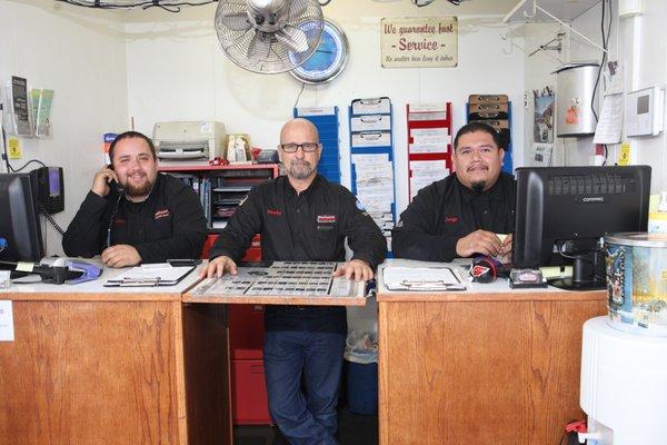 Our friendly front office staff; Jake, Randy and Jorge