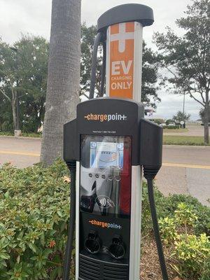 9 Free ChargePoint EV Charging Stations, behind CheeseCake Factory, A02, International Plaza Mall, Tampa