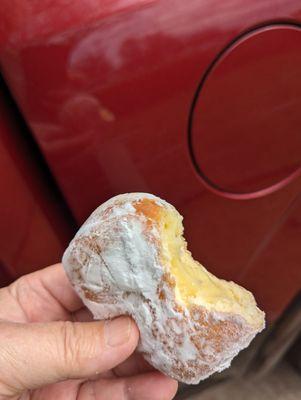 Minimal cream filing makes it a no go. Total of one bite filling in the entire donut