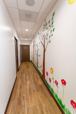 Hallway leading to our treatment rooms.