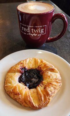 Plum danish ($4) & 16oz mocha ($5.45) (12/20/23)