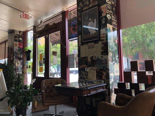 Inside of the downtown cigar shop