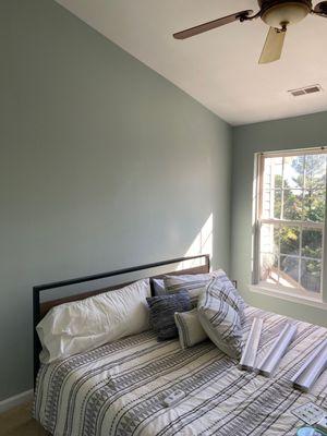 What a calming color! We loved doing this project for an interior designer.