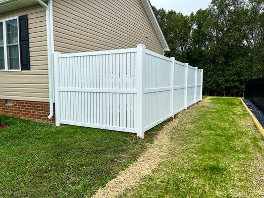 6 Foot Tall, Semi-Privacy, Vinyl Fence, Pool Equipment Enclosure