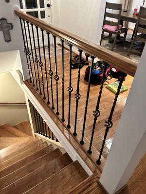 Iron balusters installation successfully completed