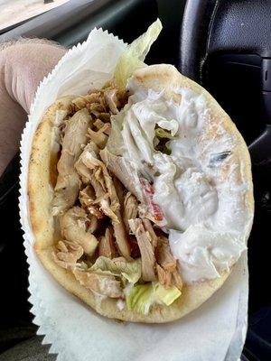 Mix Gyro Sandwich - Both meats were good but preferred the lamb. Not bad for a mall spot they seemed to keep it authentic.