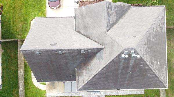 Bay Roofing, Inc. Uses drone footage for safe reliable inspections.