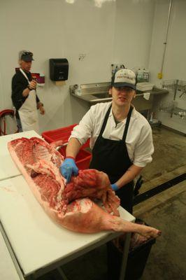 Hog butchering course with Tyler Cook at the BC Farm Store