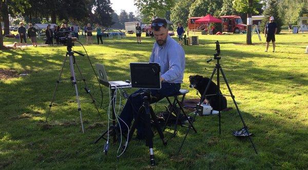 Mobile setup for Bark In The Park event