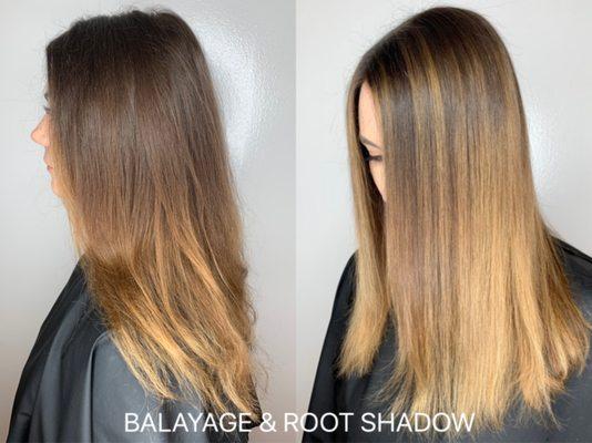 BRONDE BALAYAGE HIGHLIGHTS & ROOT SHADOW - BEFORE & AFTER