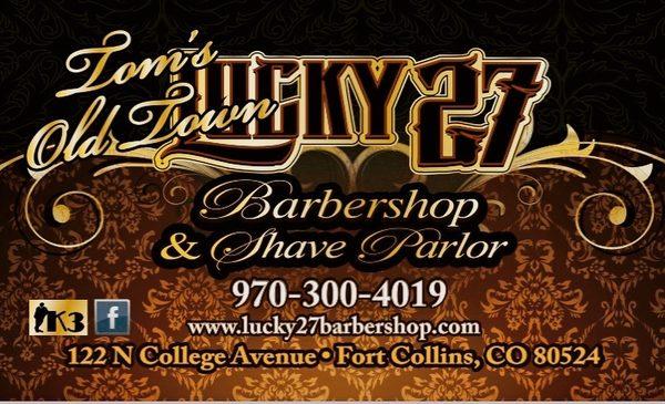 ..........Welcome to "Tom's Old Town Lucky 27 Vintage Barbershop & Shave Parlor" !!