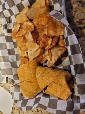 Turkey avocado wrap and chips