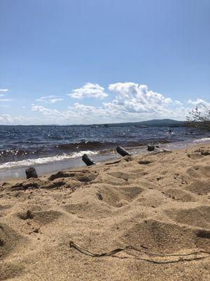 Sandbar, off of public beach swimming area.