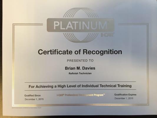 ICAR Platinum Certified