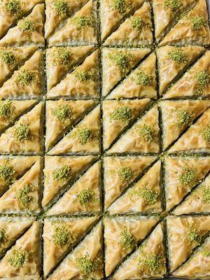 Cashew baklava triangles