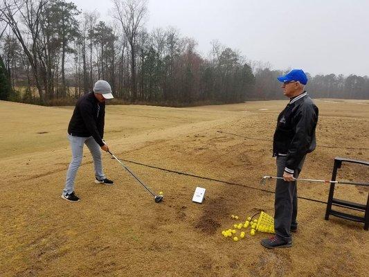 Using Launch Monitor with college player