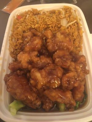 General tso with pork fried rice