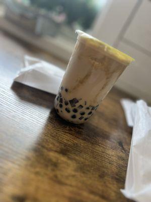 Brown Sugar Milk Tea with Coffee jelly and Boba