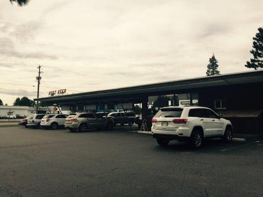 This is an old fashioned drive up restaurant.