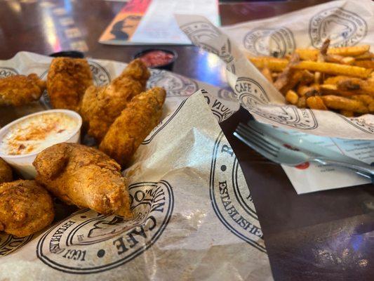 Firemouth Wings and fries