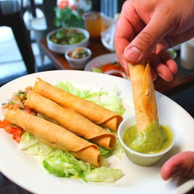 Taquitos with Spicy Guacamole