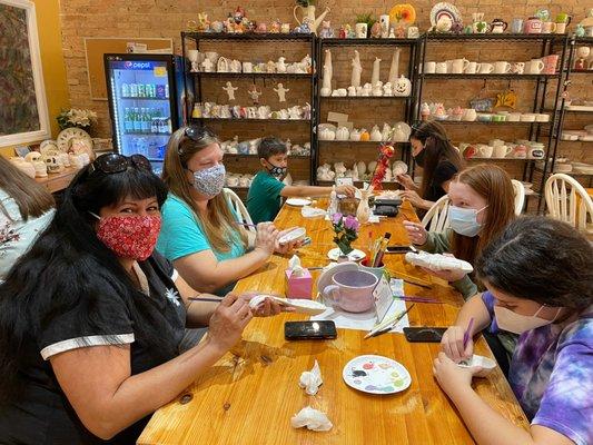 Fun at our Sugar Skull painting class!